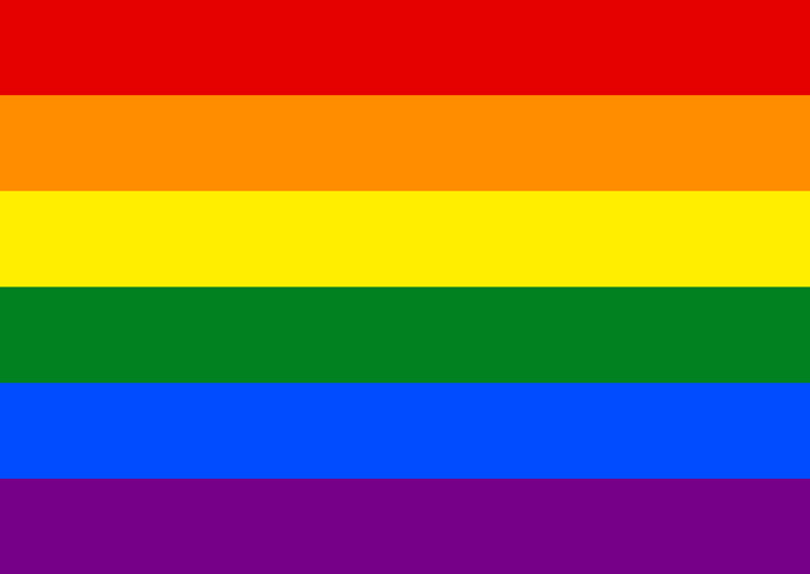 Rainbow Pride flag.