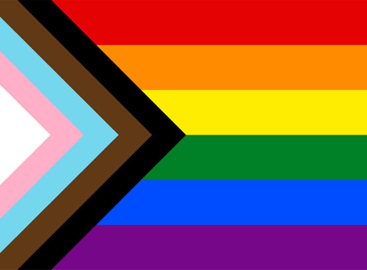 Progress Pride flag. 