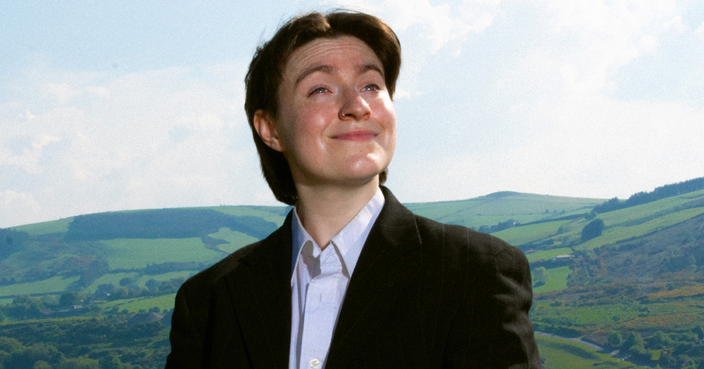 Aoife Sweeney O'Connor in a promotional image for their Dublin Fringe show An Evening With Wee Daniel.