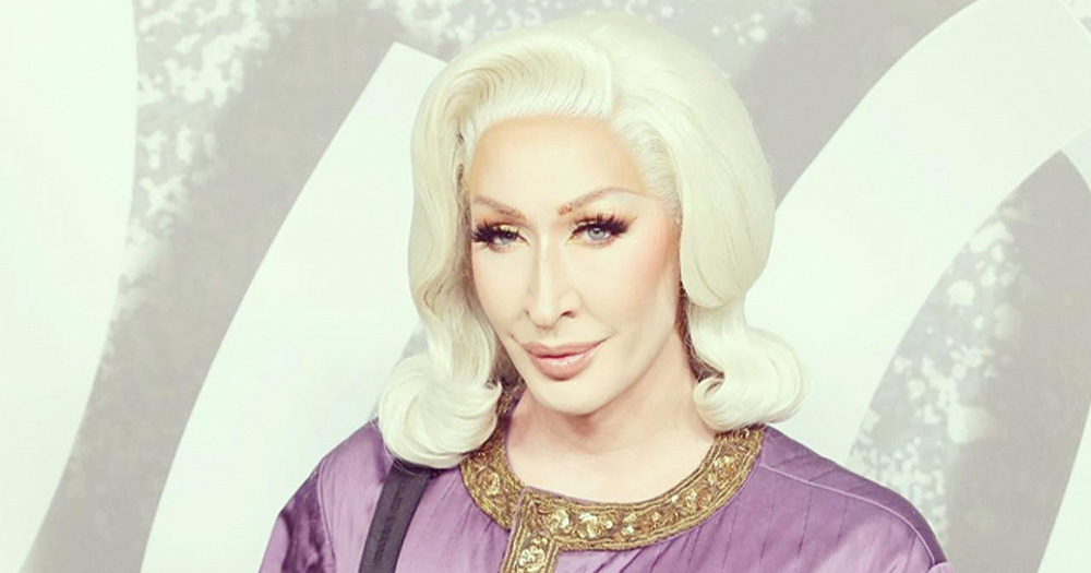 This article is about Drag Race star, Detox. Who recently came out as Trans. Pictured here is Detox.