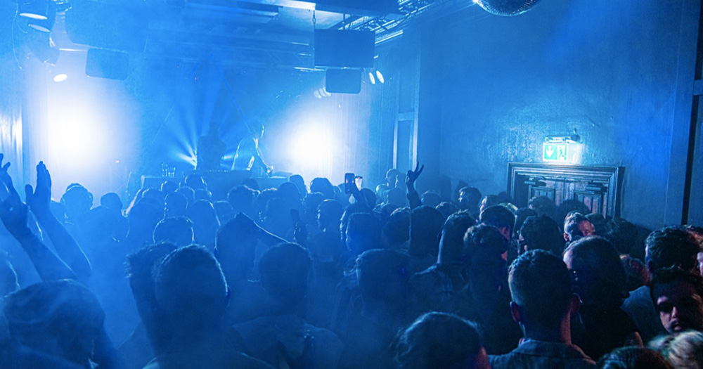 Queer crowd at a Mother club night, like the Cork Daytime Dance Party.