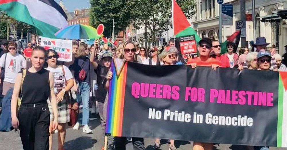 Queers for palestine march