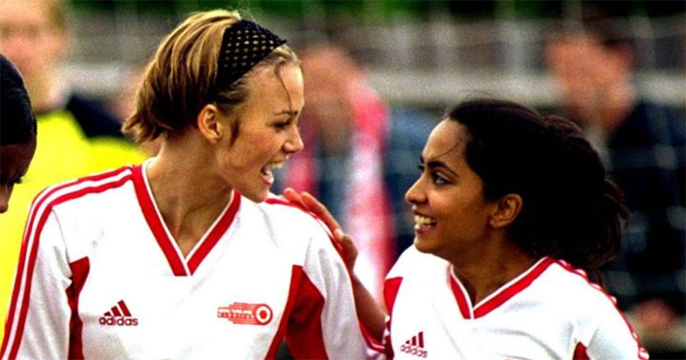 A screenshot from the film Bend It Like Beckham, which is discussed on the This Ends at Prom podcast.