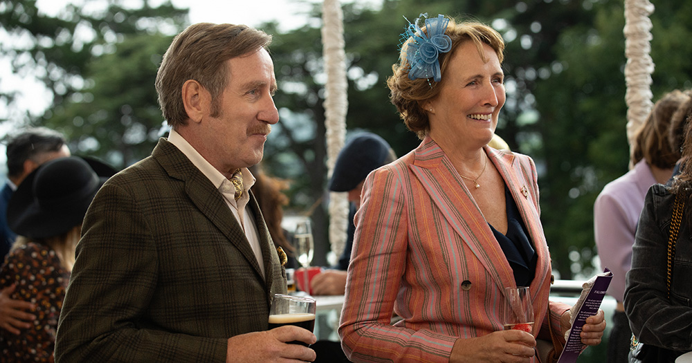 Michael Smiley and Fiona Shaw in Bad Sisters.