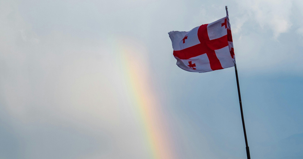 This article is about a new Georgian anti-LGBTQ+ bill. The image is of the Georgian flag.