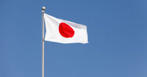 Flag of Japan, where high court ruling found the same-sex marriage ban unconstitutional. The flag is white with a red circle in the centre.