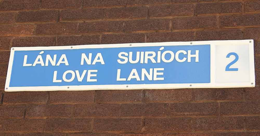 A Love Lane sign in Dublin, which has been ranked the eighth best city for LGBTQ+ singles looking for love.