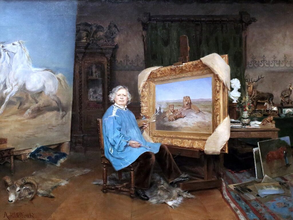 Portrait of the artists Rosa Bonheur, by Georges Achille-Fould. 