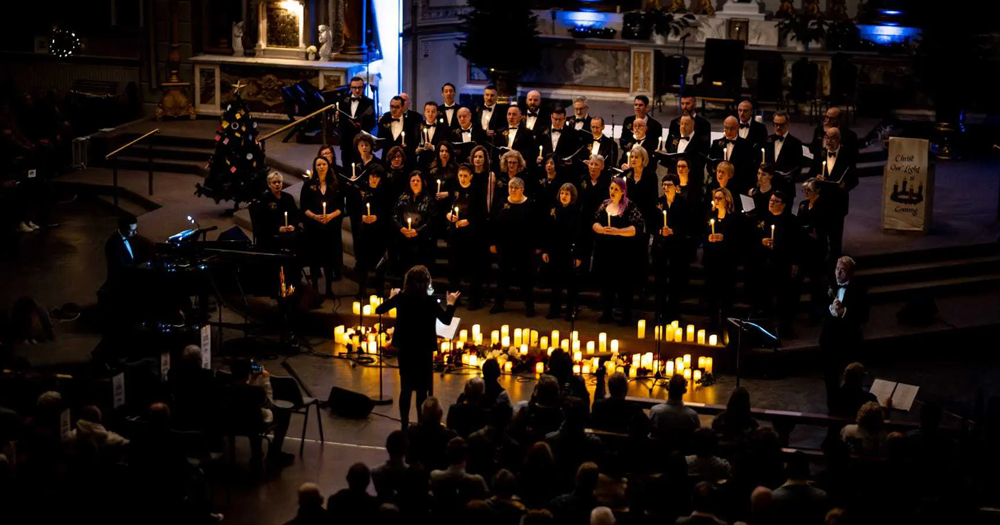 Glória LGBT+ Choir performing at their Christmas concert in St. Patrick's Cathedral.