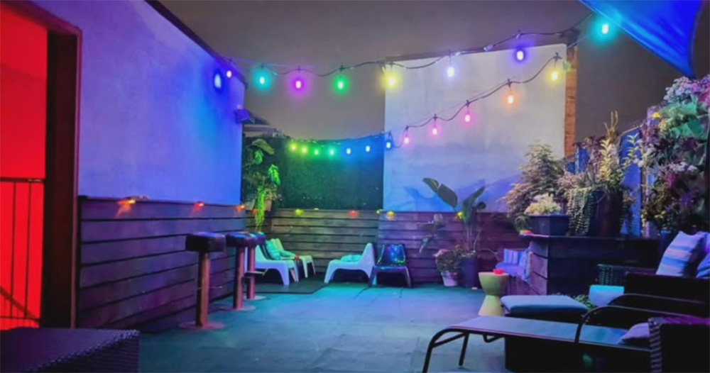 An image of the rooftop of Club Pittsburgh LGBTQ+ bathhouse.