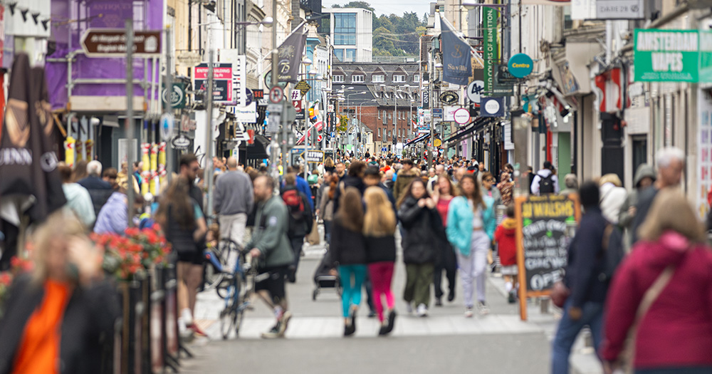 An image of Cork's Oliver Plunkett Street, where Wilde is located.