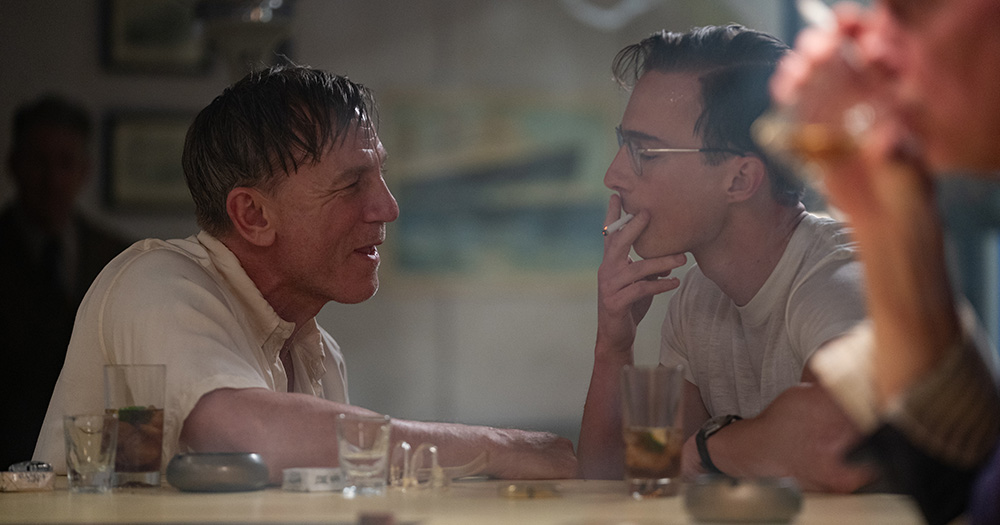 A still of Daniel Craig and Drew Starkey in Queer, written by Justin Kuritzkes and directed by Luca Guadagnino.