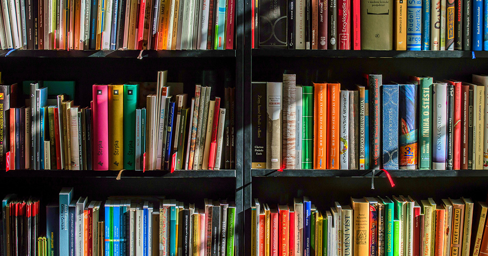 This article is about a drag storytime event in Kerry. The image shows library shelves full of books.