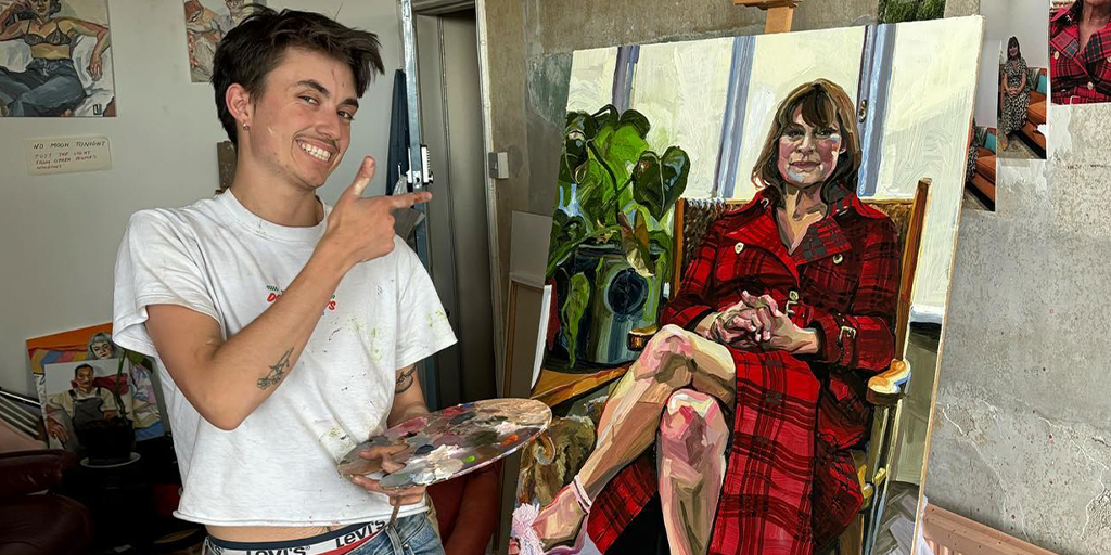 A trans artist Bertie Bogan has been awarded the National portrait pride