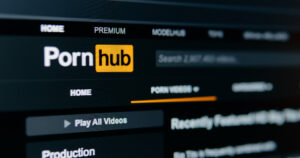 An image of the Pornhub logo on its website.