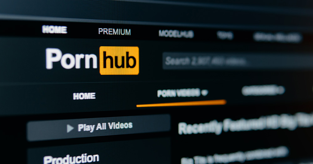 An image of the Pornhub logo on its website.