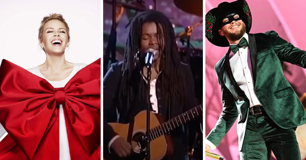 This article is about queer Christmas songs. Left is Kylie Minogue, middle is Tracy Chapman and right is Orville Peck.