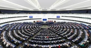 Photo of the European Parliament, which has just passes a resolution declaring that trans women are women.