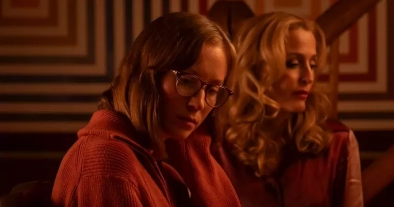 Gillian Anderson and Hannah Einbinder in Teenage Sex and Death at Camp Miasma by Jane Schoenbrun.